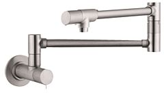 Hasgrohe Talis S 2.5 GPM Double-Jointed Pot Filler, Steel Optic