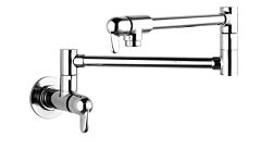 Hansgrohe Allegro E 2.5 GPM Wall-Mounted Jointed Pot Filler, Chrome