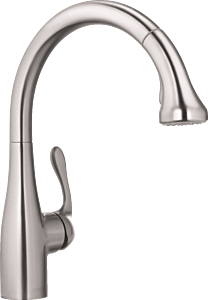 Hansgrohe Allegro E Gourmet HighArc Kitchen Faucet, 2-Spray Pull-Down, 1.75 GPM in Steel Optic