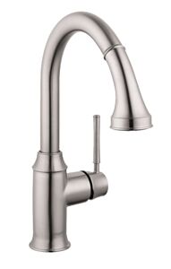 Hansgrohe Talis C 1.75 GPM 2-Spray Pull-Down Prep Kitchen Faucet, Steel Optic