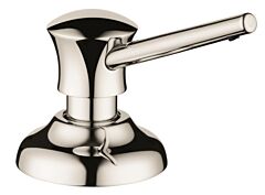 Hansgrohe 12 oz Deck Mounted Traditional Soap Dispenser, Steel Optic