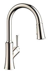 Hansgrohe Joleena 1.75 GPM 2-Spray Pull-Down HighArc Kitchen Faucet, Polished Nickel