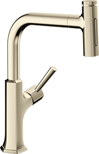 Hansgrohe Locarno HighArc Kitchen Faucet, 2-Spray Pull-Out with sBox, 1.75 GPM in Polished Nickel