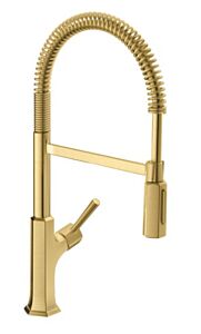 Hansgrohe Locarno 1.75 GPM 2-Spray Semi-Pro Kitchen Faucet, Brushed Gold Optic