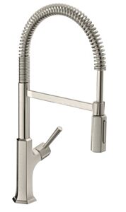 Hansgrohe Locarno 1.75 GPM 2-Spray Semi-Pro Kitchen Faucet, Steel Optic