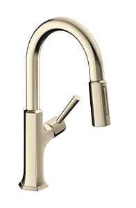 Hansgrohe Locarno 1.75 GPM 2-Spray Pull-Down Prep Kitchen Faucet, Polished Nickel