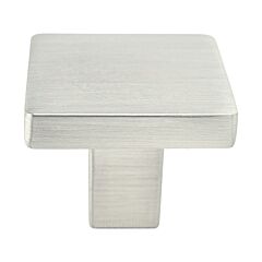 Contemporary Advantage One 1-1/8" (29mm) Overall Length Brushed Nickel Square Knob