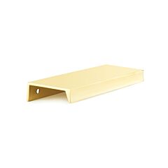 Sabre Edge Pull, 5-1/16" (128mm) Center to Center, 6-1/4" Length, Unlacquered Brass Cabinet Pull / Handle