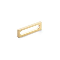 Positano 5-1/16" (128mm) Center to Center, Overall Length 5-3/8" (136.5mm) Clear Signature Satin Brass Cabinet Pull/ Handle