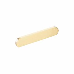 Cafe 5" (127mm) Center to Center, Overall Length 5-7/8" (149mm) Modern Oval Satin Brass Cabinet Pull/ Handle