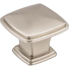 Milan 1 Style Cabinet Hardware Knob, Satin Nickel 1-3/16 Inch Overall Length