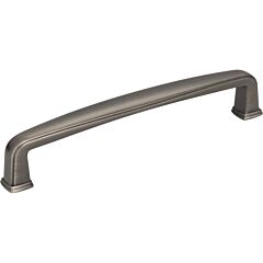 Milan 1 Style 5-1/32 Inch (128mm) Center to Center, Overall Length 5-9/16 Inch Brushed Pewter Kitchen Cabinet Pull/Handle