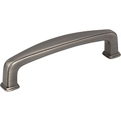Milan 1 Style 3-3/4 Inch (96mm) Center to Center, Overall Length 4-1/4 Inch Brushed Pewter Kitchen Cabinet Pull/Handle