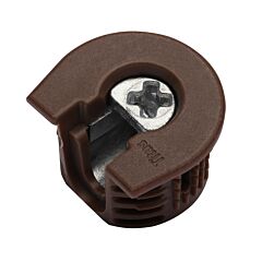 Titus System 6 Cam Connector for 19mm Panel, with Ridge (Drop-In), Brown, Non-Outrigger