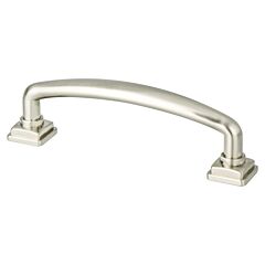 Tailored Traditional 3-3/4" (96mm) Center to Center, 4-1/2" (114mm) Overall Length Brushed Nickel Pull