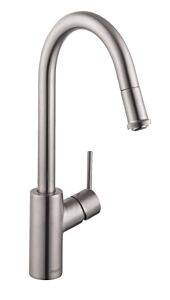 Hansgrohe Talis S² 1.75 GPM 1-Spray Pull-Down HighArc Kitchen Faucet, Steel Optic