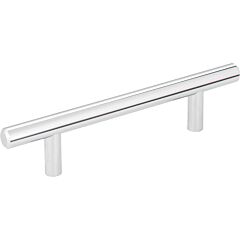 Elements Naples Contemporary Polished Chrome 3-3/4 Inch (96mm) Center to Center, Overall Length 6-1/8 Inch Cabinet Hardware Pull / Handle