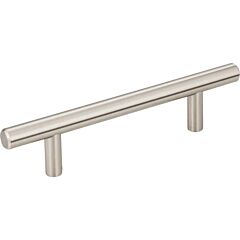 Elements Naples Contemporary Satin Nickel 3-3/4 Inch (96mm) Center to Center, Overall Length 6-1/8 Inch Cabinet Hardware Pull / Handle