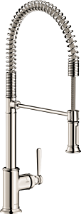 Hansgrohe AXOR Montreux Semi-Pro Kitchen Faucet 2-Spray, 1.75 GPM in Polished Nickel