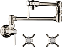 Hansgrohe AXOR Montreux Pot Filler, Wall-Mounted in Polished Nickel