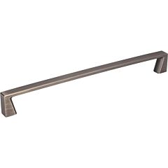 Jeffrey Alexander Boswell Traditional, Transitional Brushed Pewter 8-13/16 Inch (224mm) Center to Center, Overall Length 9-5/16 Inch Cabinet Hardware Pull / Handle