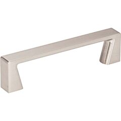 Jeffrey Alexander Boswell Contemporary, Transitional Satin Nickel 3-3/4 Inch (96mm) Center to Center, Overall Length 4-1/4 Inch Cabinet Hardware Pull / Handle
