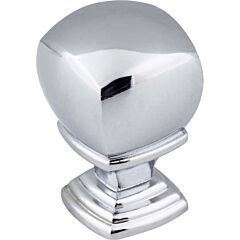 Jeffrey Alexander Katharine Collection 7/8" (22mm) Overall Length, Polished Chrome Square Cabinet Hardware Knob