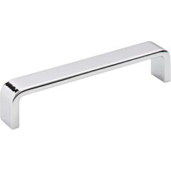Asher Style 5-1/32 Inch (128mm) Center to Center, Overall Length 5-1/4 Inch Polished Chrome Cabinet Pull/Handle