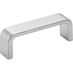Asher Style 3 Inch (76mm) Center to Center, Overall Length 3-1/4 Inch Brushed Chrome Cabinet Pull/Handle
