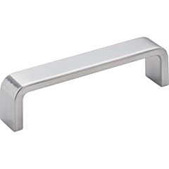 Asher Style 4 Inch (102mm) Center to Center, Overall Length 4-1/4 Inch Brushed Chrome Cabinet Pull/Handle