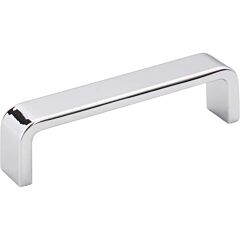 Asher Style 4 Inch (102mm) Center to Center, Overall Length 4-1/4 Inch Polished Chrome Cabinet Pull/Handle