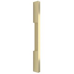 Omnia Elite 12" (305mm) Center to Center, Overall Length 12-15/16" (329mm) Lacquered Satin Brass Back to Back Cabinet Pull / Handle
