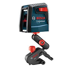 Bosch Self-Leveling Cross Line Laser Level with Clamp Mount