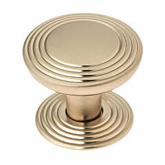 Round Topple Style Cabinet Hardware Knob, Champagne Bronze 1-1/4" Diameter
