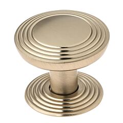 Round Topple Style Cabinet Hardware Knob, Champagne Bronze 1-9/16" Diameter