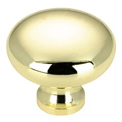 Colossal Dome Style Brass Cabinet Hardware Knob, 1-1/4 (32mm) Inch Overall Diameter
