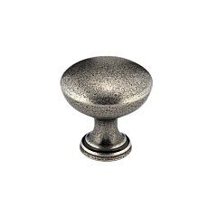 Chandria Pewter Cabinet Hardware Knob, 1-3/16 (30mm) Inch Overall Diameter