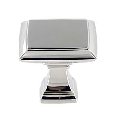 Classic Square Style Polished Nickel Cabinet Hardware Knob, 1-1/4 (32mm) Inch Overall Length