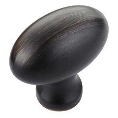 Classic Football Style Cabinet Hardware Knob, Brushed Oil-Rubbed Bronze 1-9/16" Diameter