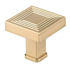 Silkscreen Style Champagne Bronze Cabinet Hardware Knob,  1-3/8 (35mm) Inch Overall Length