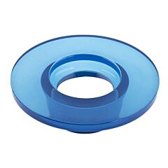 Round Retro Style Translucent Blue and Chrome Cabinet Hardware Knob, 2-3/4 (70mm) Inch Overall Diameter