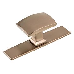 Rectangular Wristwatch Style Champagne Bronze Cabinet Hardware Knob,  3-17/32 (90mm) Inch Overall Length