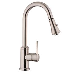 Cucchiaio Single Handle Pull Down Sprayer Kitchen Sink Faucet Brushed Nickel