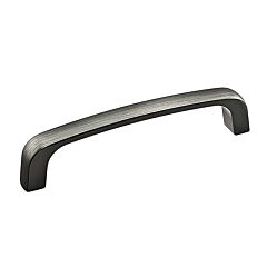 Modern Bo Style 3-3/4" (96mm) Center to Center, Overall Length 4-3/16" Antique Nickel Cabinet Pull/Handle