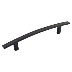 Transitional Flat Bar Style 3-25/32" (96mm) Inch Center to Center, Overall Length 6-7/32" Flat Black, Cabinet Hardware Pull / Handle