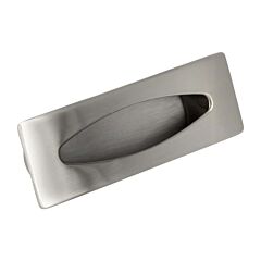 Urban Recessed Style 3" (76 mm) Center Metal Brushed Nickel Cabinet Door Handle Pull 3-21/32" (93 mm) Length (Handles)