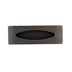 Urban Recessed Style 3" (76.2mm) Center Metal Brushed Oil Rubbed Bronze Cabinet Door Handle PullÂ 3-21/32" (93mm) Length