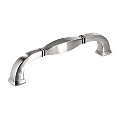 Band Indent Style 6 Inch (152mm) Center to Center, Overall Length 6-25/32 Inch Brushed Nickel Kitchen Cabinet Pull/Handle