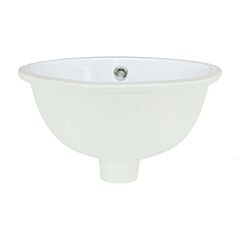Scoop Oval Undermount  Bathroom Vanity Sink, 15-1/4" x 13-3/8" x 7-7/8", White Porcelain