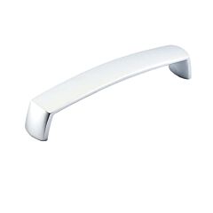 Flat Arch Style 5-1/16 Inch (128mm) Center to Center, Overall Length 5-13/32 Inch Matte Chrome Kitchen Cabinet Pull/Handle